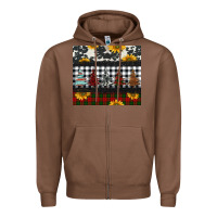 Chestnut christmas trees and sunflowers Zipper Hoodie - Jasminsmagicworld