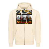Sandshell christmas trees and sunflowers Zipper Hoodie - Jasminsmagicworld