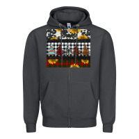 Smoke christmas trees and sunflowers Zipper Hoodie - Jasminsmagicworld