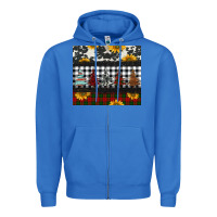 True Royal christmas trees and sunflowers Zipper Hoodie - Jasminsmagicworld