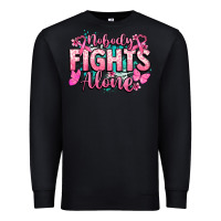 Black Nobody fights alone Cancer Awareness Premium Sweatshirt - HowdyJamesFarm