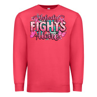 Cardinal Nobody fights alone Cancer Awareness Premium Sweatshirt - HowdyJamesFarm