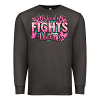 Smoke Nobody fights alone Cancer Awareness Premium Sweatshirt - HowdyJamesFarm