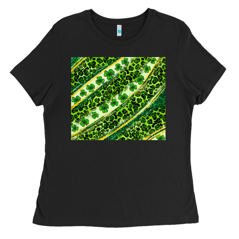 St. Patrick's Day Leopard Tumbler Ladies Tee by Neo Western | Teevron
