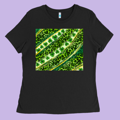 St. Patrick's Day Leopard Tumbler Ladies Tee Designed By Neo Western