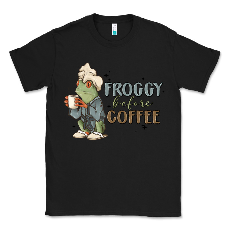 Froggy Before Coffee Classic Tee by MaliasSmallBusiness | Teevron