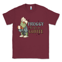 Burgundy froggy before coffee Classic Tee - MaliasSmallBusiness
