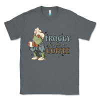 Charcoal Heather froggy before coffee Classic Tee - MaliasSmallBusiness