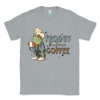 Heather Grey froggy before coffee Classic Tee - MaliasSmallBusiness