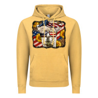 Vintage Mustard 4th of july llama Vintage Hoodie - LillyAllenDesigns