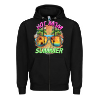 Black hot mom summer Zipper Hoodie - BarkalooDesign