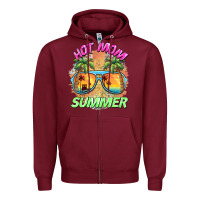 Burgundy hot mom summer Zipper Hoodie - BarkalooDesign