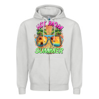 Dove Grey hot mom summer Zipper Hoodie - BarkalooDesign