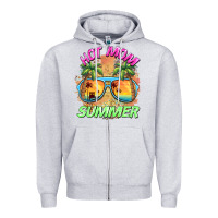 Heather Grey hot mom summer Zipper Hoodie - BarkalooDesign