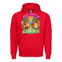 Red hot mom summer Zipper Hoodie - BarkalooDesign