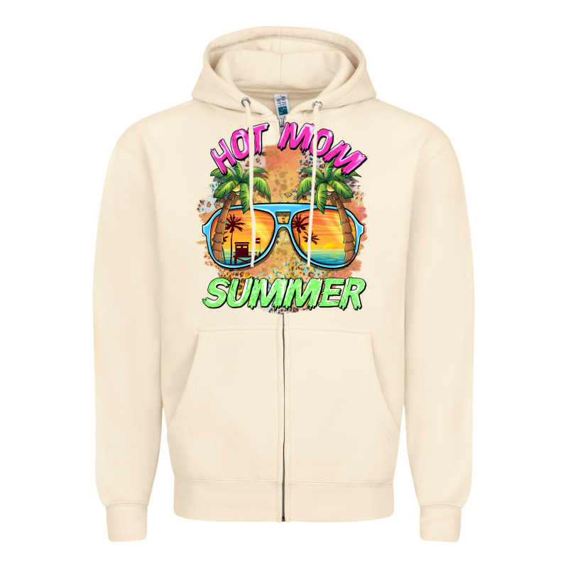 Hot Mom Summer Zipper Hoodie by BarkalooDesign | Teevron