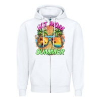 White hot mom summer Zipper Hoodie - BarkalooDesign