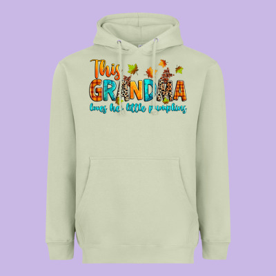 Customized This Grandma Loves Her Little Pumpkins Heavyweight Hoodie Designed By Texasbilliewilder