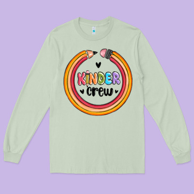 Kinder Crew Long Sleeve Tee Designed By Maliassmallbusiness