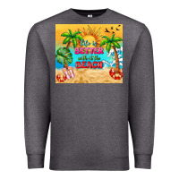 Charcoal Heather life is better with at the beach Premium Sweatshirt - TumblerDesignByShophia