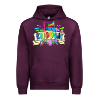 Mauve Wine I am enough Urban Hoodie - FaDigitalArtStudio