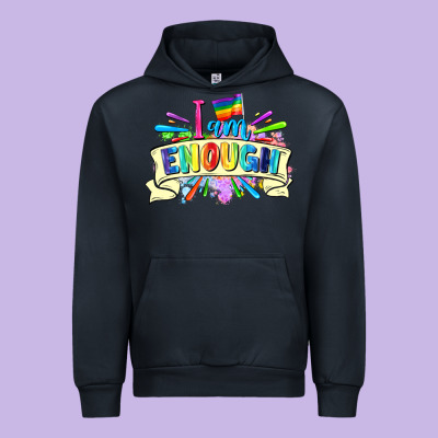 I Am Enough Urban Hoodie Designed By Fadigitalartstudio
