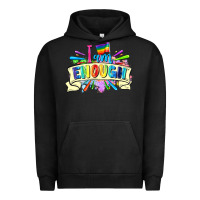 Pigment Black I am enough Urban Hoodie - FaDigitalArtStudio