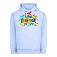 Pigment Grape Ice I am enough Urban Hoodie - FaDigitalArtStudio
