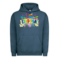 Pigment Midnight Navy I am enough Urban Hoodie - FaDigitalArtStudio