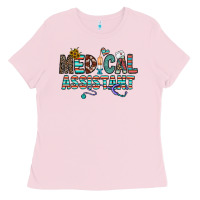 Bubblegum Pink medical asistant Ladies Tee - CowhideDigitalArt