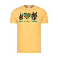 Vintage Mustard Peace Love Donkeys Vintage Tee - Jasminsmagicworld