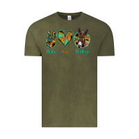 Vintage Olive Peace Love Donkeys Vintage Tee - Jasminsmagicworld