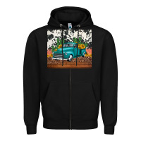 Black western farm truck cactus and sunflowers Zipper Hoodie - Jasminsmagicworld