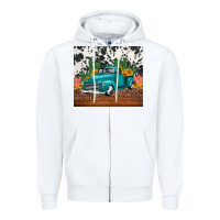 White western farm truck cactus and sunflowers Zipper Hoodie - Jasminsmagicworld