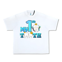 White my first tooth with teeth Urban Heavy Tee - AdoDesignShop