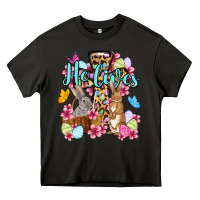 Asphalt Easter Day He lives Heavy Core Tee - OliviaCreatesArt