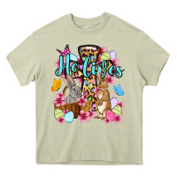 Mossy Easter Day He lives Heavy Core Tee - OliviaCreatesArt
