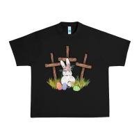 Black floral watercolor easter bunny cross Urban Heavy Tee - MaliasSmallBusiness