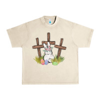 Sandshell floral watercolor easter bunny cross Urban Heavy Tee - MaliasSmallBusiness