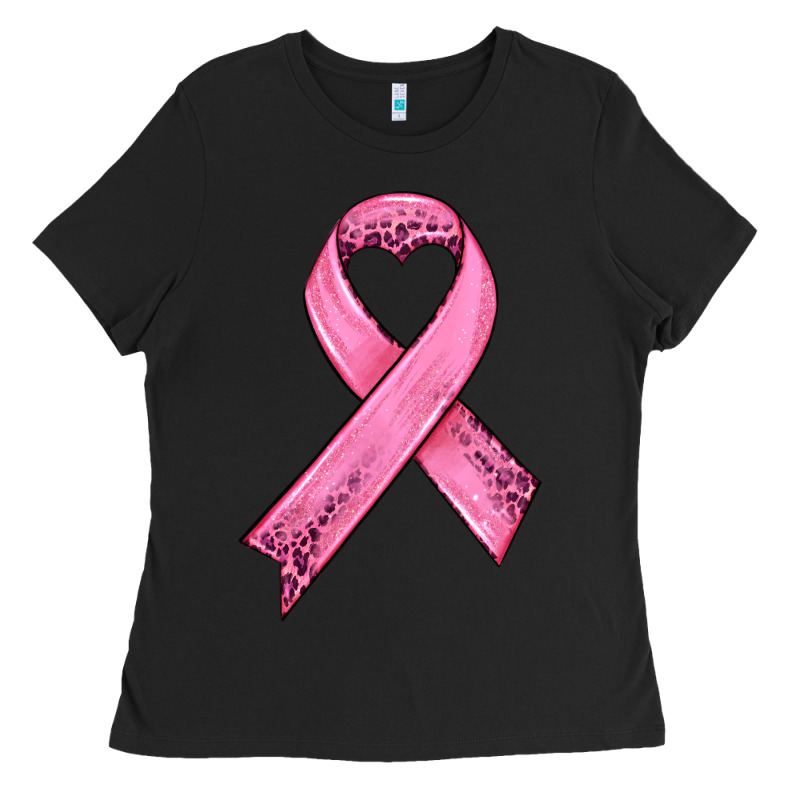 Pink Ribbon Ladies Tee by HRA Design Shop | Teevron