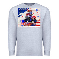 Heather Grey firework crusher 4th of july Premium Sweatshirt - TumblerDesignByShophia