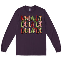 Plum fa la la la la la la la la Long Sleeve Tee - MaliasSmallBusiness