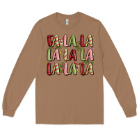 Toasted Coconut fa la la la la la la la la Long Sleeve Tee - MaliasSmallBusiness