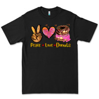 Black peace love donuts Premium Tee - AdoDesignShop