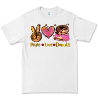 White peace love donuts Premium Tee - AdoDesignShop
