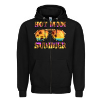 Black hot mom summer Zipper Hoodie - BarkalooDesign