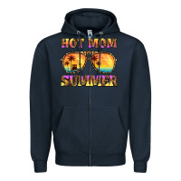 Navy hot mom summer Zipper Hoodie - BarkalooDesign