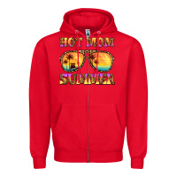 Red hot mom summer Zipper Hoodie - BarkalooDesign