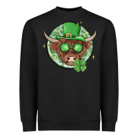 Black st. patrick's day heifer Heavyweight Sweatshirt - MaliasSmallBusiness