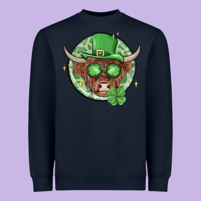 St. Patrick's Day Heifer Heavyweight Sweatshirt Designed By Maliassmallbusiness